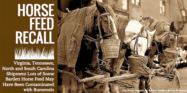 Bartlett Horse Feed Recall Rumensin monensin Jurga Report x640