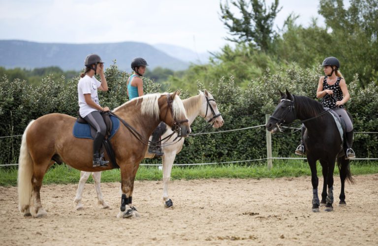 group of riders