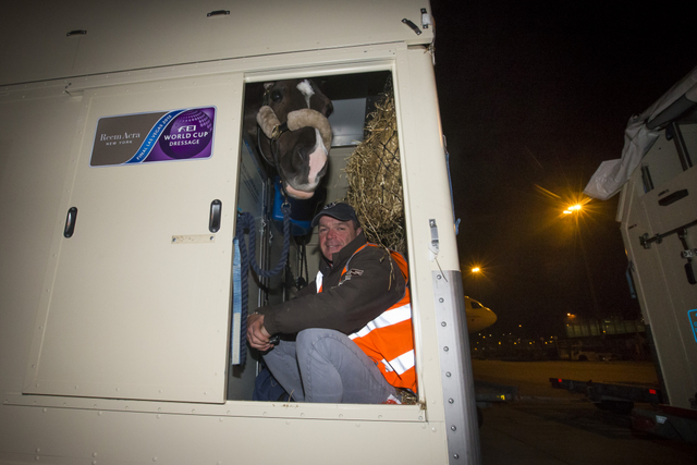 Valegro Dutta airplane FEI World Cup Dressage Las Vegas groom Alan Davies Jurga Report Dirk Caremans