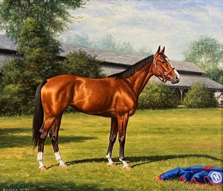 Painting of racehorse Susan's Girl, by Richard Stone Reeves