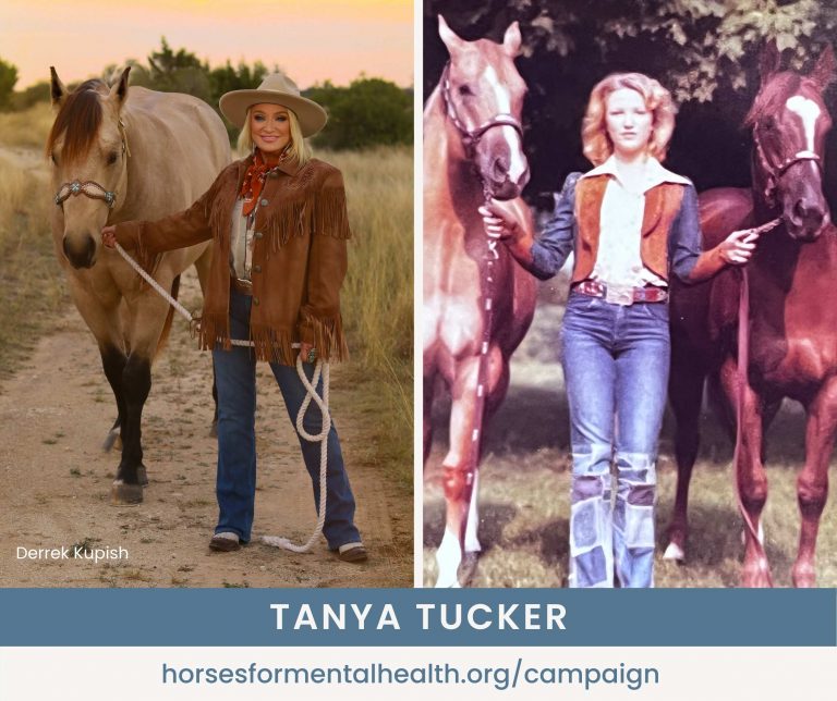 Composite photo of Tanya Tucker provided with "Seen Through Horses" campaign PR 2023