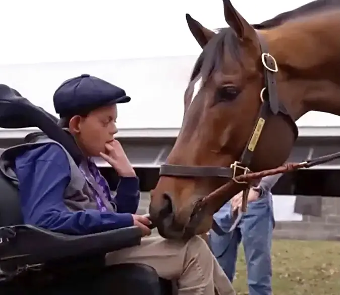 Horse Cody's Wish with namesake Cody Dorman