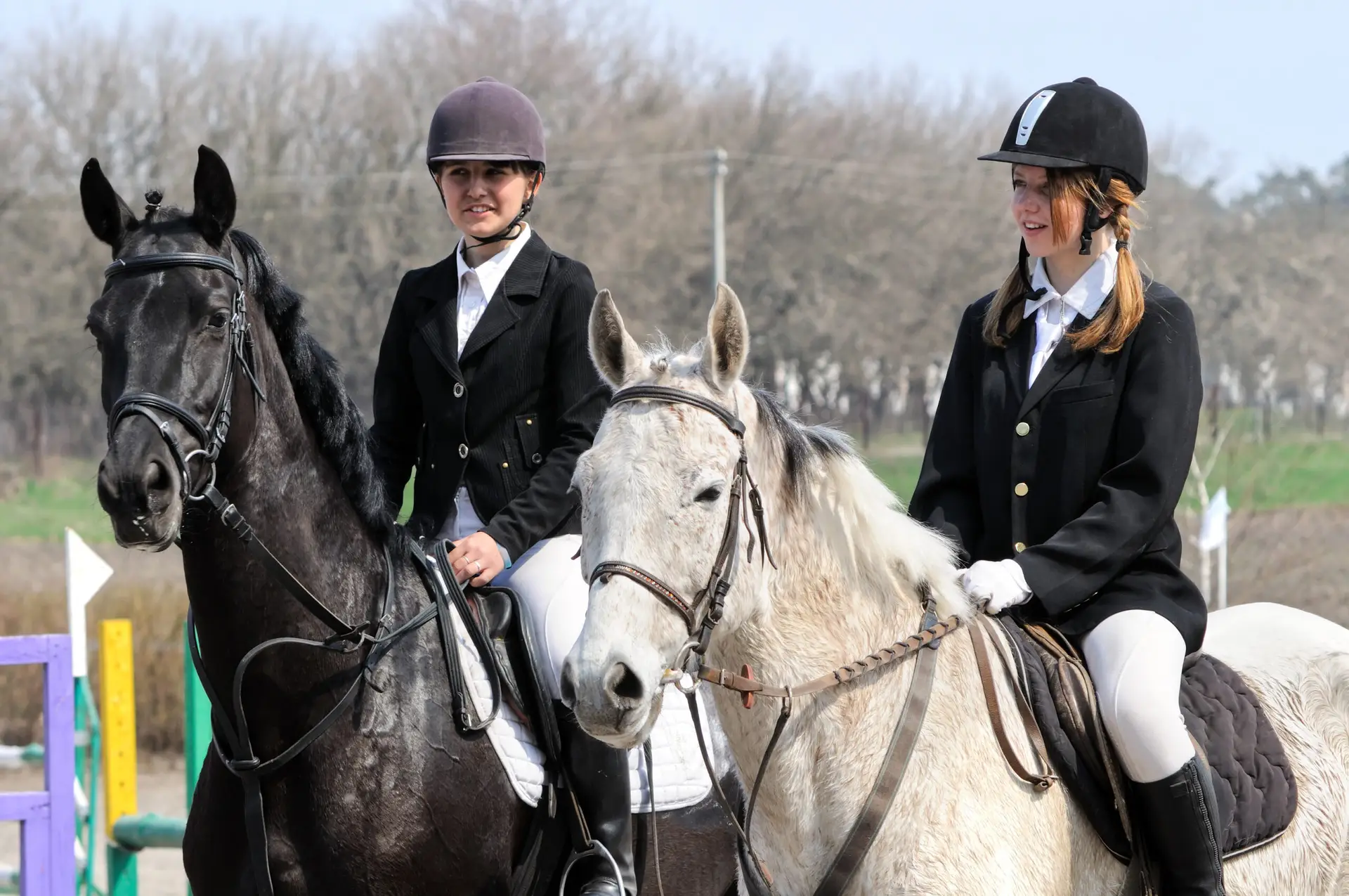 teenage girls and tired horses